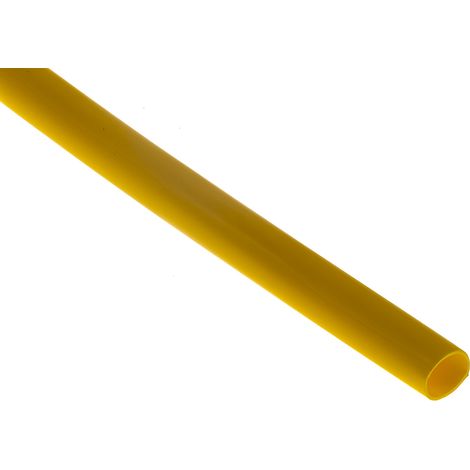 Gaine thermorétractable RS PRO, Dia. 6.4mm Jaune rétreint 2:1, 1.2m ( Prix pour Sachet de 1 )