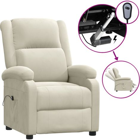 Maison Exclusive - Relaxsessel Elektrisch Creme Samt (1/5)