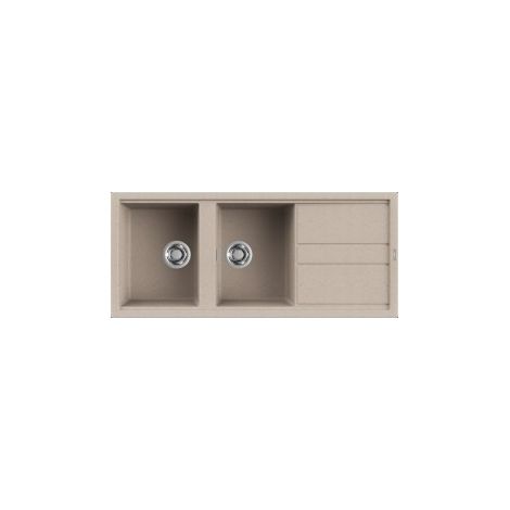 Lavello Elleci Incasso 2 vasche 116x51 Best 500 Granitek Avena LGB50051