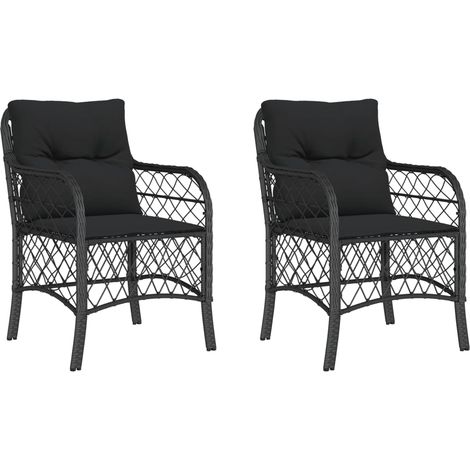 Maison Exclusive - Sillones de jardín con cojines 2 uds ratán sin