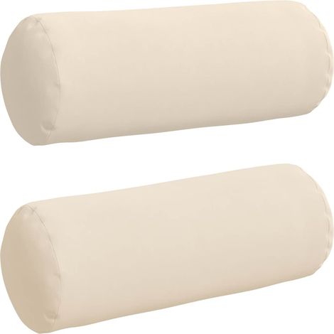 Maison Exclusive - Cuscini a rullo 2 pcs Beige Ø 25 x 70 cm Tessuto in Microfibra