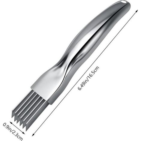 Coupe-oignons - Acier Inoxydable - Multifonction - Durable - Facile à Nettoyer - Design Contemporain (1/4)