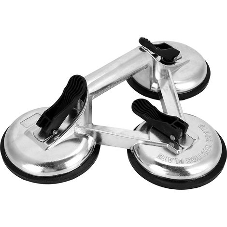 Glasheber und -abzieher aus Aluminiumlegierung mit 3 Platten und Vakuumsaugvorrichtung zum Bewegen von Glas, Fliesen und Spiegeln (1/5)