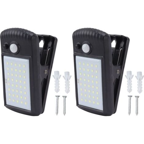 Pince solaire sur les lumières IP65 étanche 2 Modes détection infrarouge pince extérieure capteur de mouvement lumières pour clture terrasse Patio (1/5)