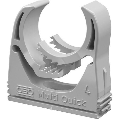 OBO Bettermann Abrazadera Multi-Quick 31-37mm Poliamida gris claro RAL 7035, 2153157