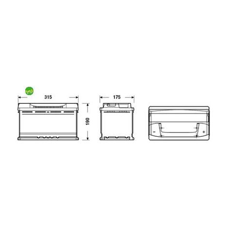 Batteria 12V - Exide Excell - 80 Ah - 640 A - L04 (1/3)