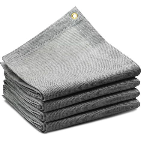 Filet d'Ombrage pour Patio, 3,6x3,6 m Toile d'Ombrage Respirante avec Œillets, 200g/m², Idéal pour la Protection Solaire et Résistant UV pour Jardin, Pergola, Terrasse, Porche, Gris (1/5)