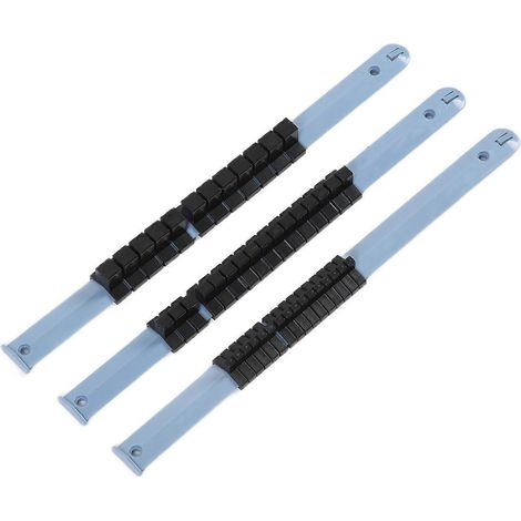 3-teiliges ABS-Steckschlüssel-Organizer-Set, Mehrzweck-Steckschlüsselhalter-Schienenregal für 1/4 Zoll, 3/8 Zoll und 1/2 Zoll, Reparaturwerkzeuge
