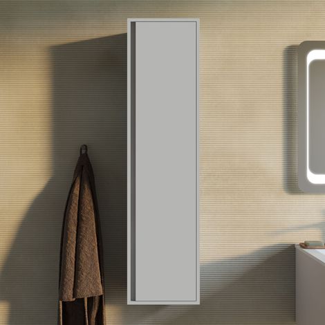 Colonna Bagno Sospesa Salvaspazio H140 Grigio Chiaro Opaco Monaco