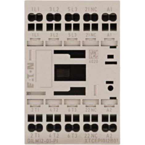 Contattore di potenza DILM12-01(24VDC)-PI dilm 3P 380 V 400 V 5,5 kW 1R 24 V CC Push-In 199248 (1/3)