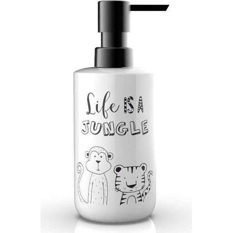 Metaform - Dispenser sapone da appoggio Bianco in Ceramica Mod. Jungle