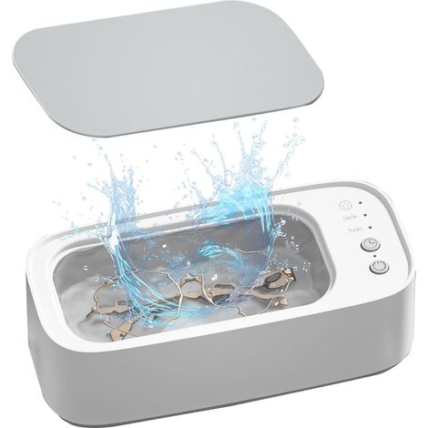 Limpiador ultrasónico 45000 Hz - 3 modos - 530 ml - Con paño de limpieza para gafas, joyas, relojes, dentaduras postizas, monedas (1/5)