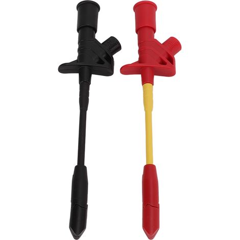 Lot de 2 pinces de test J.30019 pour multimètre automobile, avec prise banane 4 mm, pour tests de circuits. (1/5)