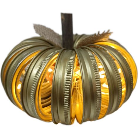 Lanterne Citrouille Lumineuse pour Décor d'Automne Halloween - Décoration de Table Cheminée Cuisine Ferme Moderne