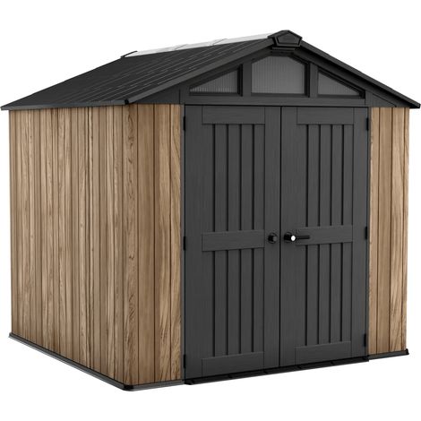 Keter Summit 8x8 Gartenhaus, 252×231×241 cm, Eichenholzoptik, Kunststoff (1/5)