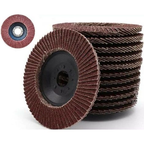 KIT 10 PZ DISCO ABRASIVO LAMELLARE PER SMERIGLIATRICE 115mm GRANA 40 Art.02037