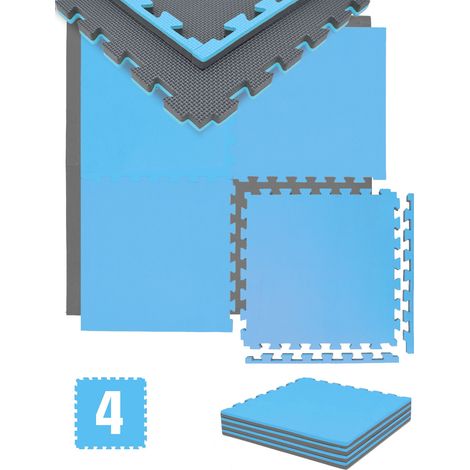 2 cm Tappetino Palestra - 1m² Tappeto Fitness - 4 Tappeti 50x50 - Difetti Ottici