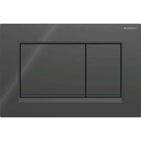 Geberit Sigma20 (ex Sigma30) square flush plate for double flush: black, matt black (115.883.DW.1) (1/4)