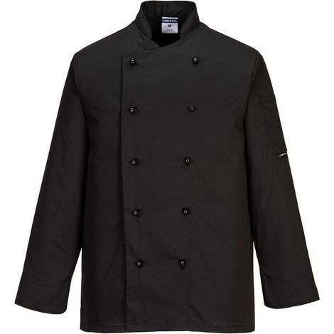 Veste de cuisine Somerset couleur : Noir taille L - PORTWEST