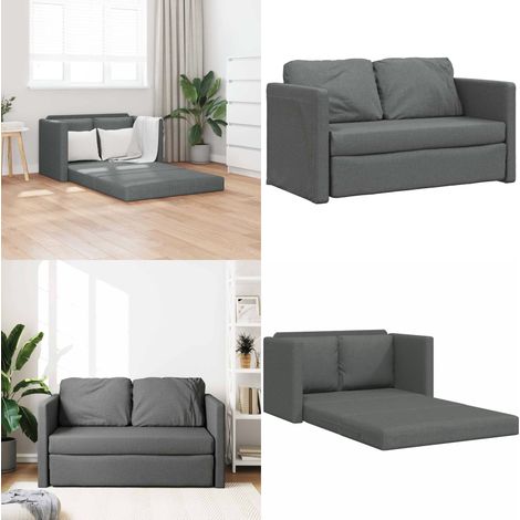 Bodensofa mit Schlaffunktion Dunkelgrau 112x174x55 cm Stoff - Bodensofa - Schlafcouch - Gästebett - Couchtisch - Wohnzimmermöbel - Home & Living (1/5)