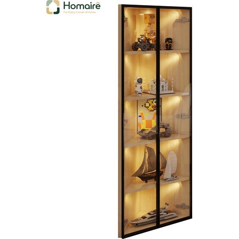 Flur- Garderobenschrank Eiche aus MDF 62 x 35 x 160 cm HOMAIRE (1/5)