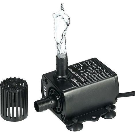 Mini pompa di circolazione acqua fredda da 12 V e 400 l/h – Motore brushless ultra silenzioso – Altezza di sollevamento 4 m – Nucleo in ceramica per una maggiore durata