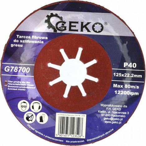 Disco abrasivo para gres 125 P 80 /geko (1/2)
