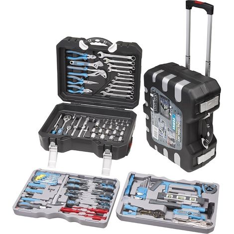 MALETA CAJA DE UTILES Y ACCESORIOS HERRAMIENTAS 175 PZ TRABAJO FERVI 0165