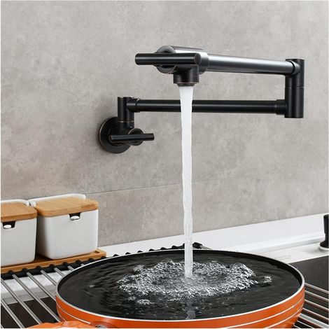 Robinet de remplissage de pot Robinet de robinet de robinet de salle de bain de robinet de salle de bain de robinet de salle de bain à double interrupteur Robinet de lavage rotatif Robinet pliant ( Co (1/5)
