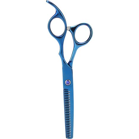 Ciseaux professionnels pour coupe de poils de chien, tondeuse de toilettage bleue, cisaille effileuse (1/5)