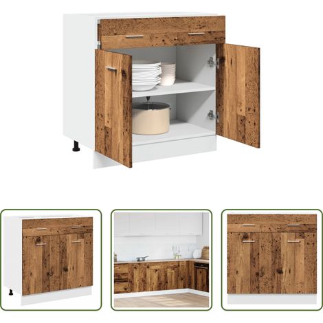 Tiroir cuisine - Armoire à tiroirs "Lyon" Bois ancien 80 x 46 x 81,5 cm Bois d'ingénierie (1/5)