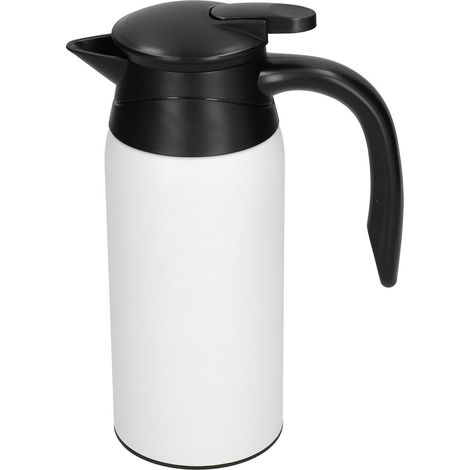 Bouilloire électrique 800 ml avec base, grande capacité, portable et isolée, couleur ivoire et blanc.