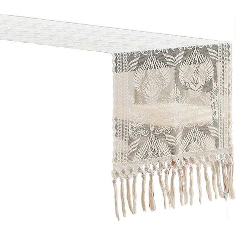Nappe élégante en dentelle, chemin de table brodé vintage pour réception de mariage et décoration intérieure, style français, 4 (1/5)