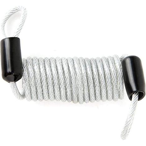 Cable Antivol - Acier Inoxydable Tresse 2 mm - 1 m - Pour Porte Verre Moto Velos Casque Bagages - 1 Piece (1/4)