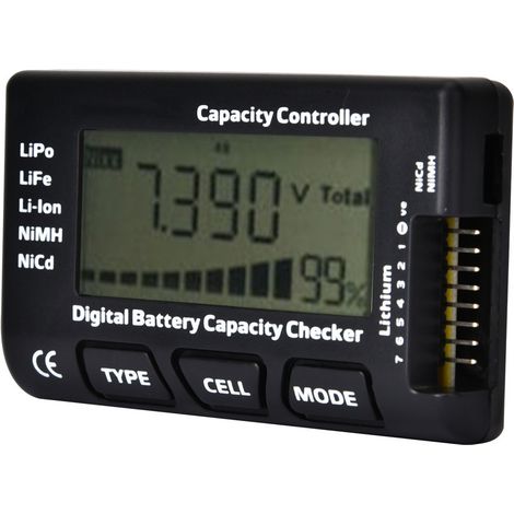 G.T.Power Testeur de Capacité Numérique Portable pour Batteries LiPo 2-7S, Contrôleur RC (1/5)