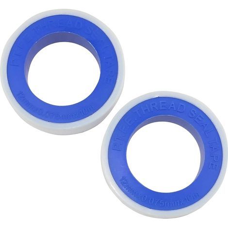 2 rouleaux de ruban adhésif 12mmx0,075xmmx10m - ruban d'étanchéité, joint de raccord fileté métal/plastique, ruban d'étanchéité alimentation chauffage tuyau (1/5)