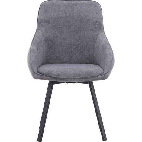Rosie chaise de salle à manger avec accoudoirs gris (1/5)