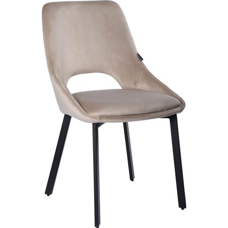 Sill贸n tapizado LUMO, terciopelo beige
