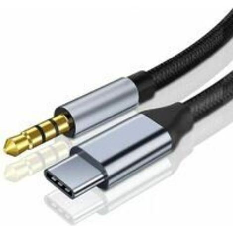 Câble Aux USB C, Adaptateur Jack Type C Mâle vers 3.5mm Mâle, Rallonge Audio pour Autoradio, Haut-Parleur, Casque Samsung Galaxy S21 S20 Ultra S20+ Plus 5G, Note 20/10, Pixel 4/3 XL (1/5)