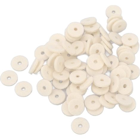 12mm Dia Feutre Piano Rail Avant Régulation Poinçons Clavier Balance Rondelles Pièces De Rechange Pack De 90, Beige (1/5)