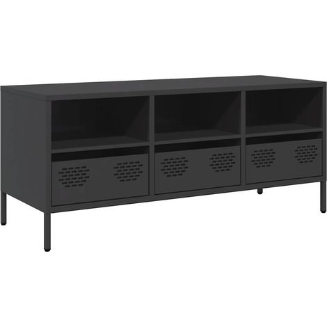 Maison Exclusive - TV-Schrank Schwarz 101,5x39x43,5 cm Kaltgewalz