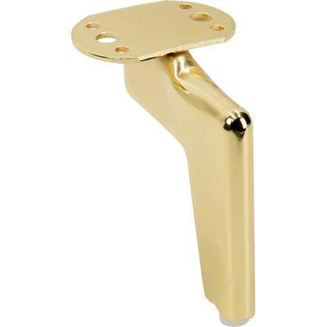 Pata para mueble loft, cromo dorado, altura 12 cm (1/5)
