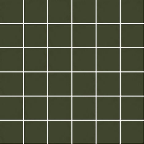 Mosaïque de grès cérame PICCOLO SILK 5x5cm (finition satinée) -  Pesto green - -  216 - Pesto green - boîte de 0.93 m2