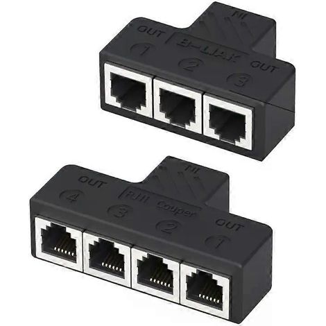 3-/4-Wege-RJ11-6P6C-Telefonbuchsen-Splitter-Adapter für Heim- und Bürogebrauch mit starker Entstörungsfähigkeit (1/4)