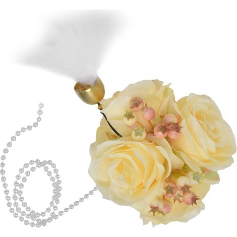 Décoration de plafond en boules de fleurs artificielles de style européen et américain, boule de roses artificielles, accessoire photo créatif, boule de fleurs artificielles, jaune (1/5)