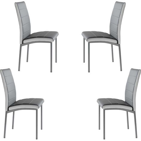 Pack 4 Sillas Meli de Comedor Salón Cocina Polipiel Modernas 92x54x45 cm (1/5)