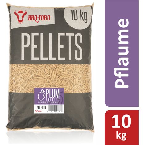 BBQ-Toro Plum Pellets aus 100% Pflaumenholz, 10 kg, Holzpellets, Hartholz, Grillpellets