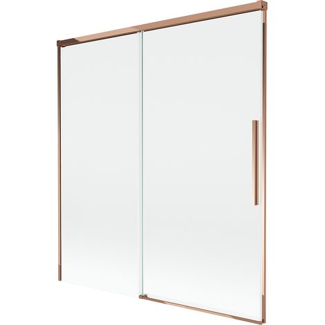 Mexen Rox Duschtrennwand 2-flügelig, verschiebbar 150 x 150 cm, transparent, Roségold - 8C9-150-001-60-00