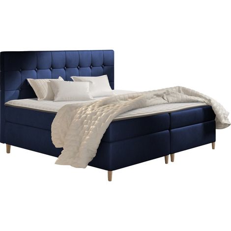 Lit boxspring Caseus, Magic Velvet 2216, Double, Continental, 180x200, Tissu, Disponible, 182x208x115cm (1/5)