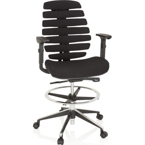 714600 Ergo Line II Work Chaise de Travail avec Anneau de Pied réglable en Hauteur Noir (1/5)
